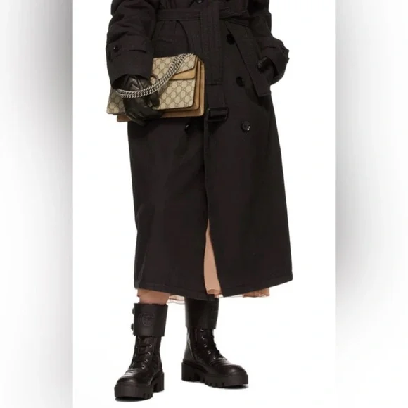 Gucci double G leather combat boots black size 37 $1,460 - Picture 3 of 7